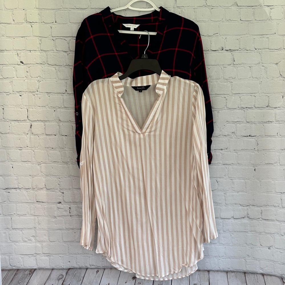 Amaryllis Bundle of 2 Cotton long tops
